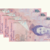 VENEZUELA, 20 Bolívares Fuertes, Diciembre-19-2008, (H8, J8, K8, Z8) UNC **SERIE COMPLETA**