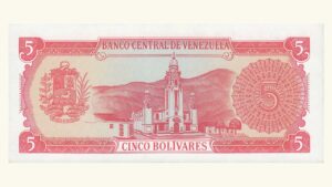 VENEZUELA, 5 Bolívares, Septiembre-21-1989, Serie Z7, UNC.