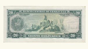 VENEZUELA, 20 Bolívares, Enero-29-1974, Serie Y7, AU