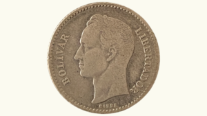 EE.UU. DE VENEZUELA, 1 Bolívar, 1921, VF.