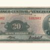 VENEZUELA, 20 Bolívares, Mayo-29-1958, Serie S6, VF.