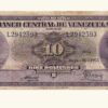 VENEZUELA, 10 Bolívares, Mayo-26-1955, Serie L7, VF.  **CARA VOLTEADA**