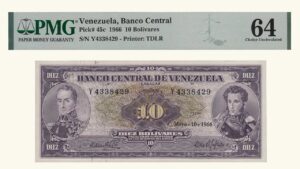 VENEZUELA, 10 Bolívares, Mayo-10-1966, Serie Y7, PMG64