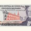 VENEZUELA, 50 Bolívares, Mayo-31-1990, Serie J8, UNC