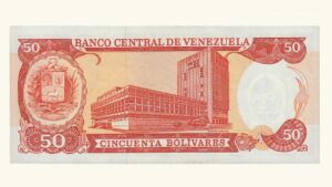 VENEZUELA, 50 Bolívares, Mayo-31-1990, Serie J8, UNC