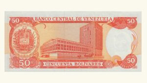 VENEZUELA, 50 Bolívares, Diciembre-8-1992, Serie V7, XF/ AU