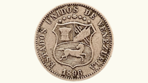 VENEZUELA, 12½ Centimos, 1896, VF/ XF.  **LOCHA**