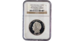 VENEZUELA, 500 Bolívares, 1990, NGC PF69.  **150 AÑOS DE JOSE ANTONIO PAEZ**