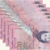 VENEZUELA, 20 Bolívares Fuertes, Febrero-3-2011, Series Q8, Q8, R8, S8, T8, U8, Z804, Z805, UNC.