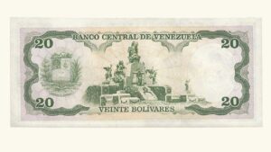 VENEZUELA, 20 Bolívares, Mayo-31-1990, Serie A8, UNC.