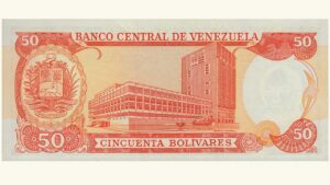 VENEZUELA, 50 Bolívares, Diciembre-8-1992, Serie L7, AU