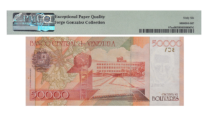 VENEZUELA, 50.000 Bolívares, Septiembre-29-2005, Serie A8, UNC.   **MUESTRA SIN VALOR**