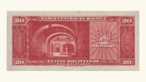 BOLIVIA, 20 Bolivianos, Diciembre-20-1945, Serie Q, UNC