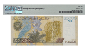 VENEZUELA, 20.000 Bolívares, Agosto-16-2001, Serie Z8, PMG66-EPQ.  **REPOSICION**