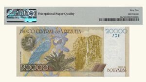 VENEZUELA, 20.000 Bolívares, Agosto-16-2001, Serie Z8, PMG65-EPQ.  **REPOSICION**