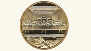 Souvenir, Medalla Alusiva al Sagrado Rostro de Jesus y La Ultima Cena, UNC