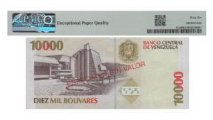 VENEZUELA, 10.000 Bs., Febrero-10-1998, Serie A8, PMG66-EPQ.  **ESPECIMEN SIN VALOR**