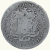 VENEZUELA, 2 Bolívares, 1894, G.