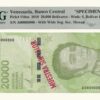 VENEZUELA, 20000 Bs. Soberanos, Ene-22-2019, Serie A8, PMG65-EPQ.  **MUESTRA SIN VALOR**