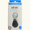 LEUCHTTURM, Lupa de Bolsillo Plegable de Tres Aumento con Estuche de Cuero Negro - Imagen 3
