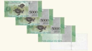 VENEZUELA, 5000 BsF, Marzo-23-2017, Serie C8, UNC.  **PRUEBA DE IMPRESION PROGESIVA**