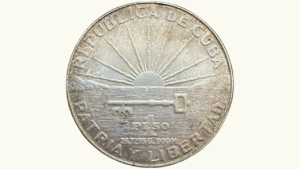 CUBA, 1 Peso, 1953, XF.  **CENTENARIO DE MARTI, 1853-1953**