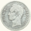EE.UU. DE VENEZUELA, ¼ Bolívar, 1921, VG/F.  **25 CÉNTIMOS o MEDIO** - Imagen 2
