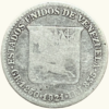 EE.UU. DE VENEZUELA, ¼ Bolívar, 1921, VG/F.  **25 CÉNTIMOS o MEDIO**