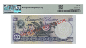 VENEZUELA, 500 Bolívares, Septiembre-25-1981, Serie A8, PMG66-EPQ.  **MUESTRA SIN VALOR**