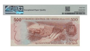 VENEZUELA, 500 Bolívares, Enero-11-1972, Serie A7, PMG64-EPQ.  **GURI – CONMEMORATIVO**
