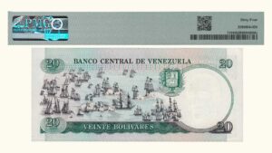 VENEZUELA, 20 Bolívares, Octubre-20-1987, Serie A8, PMG64.  **CONMEMORATIVO**