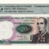 VENEZUELA, 20 Bolívares, Octubre-20-1987, Serie C8, PMG67-EPQ.  **CONMEMORATIVO**