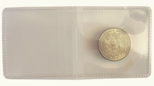 GUARDHOUSE, Flips de Vinilo Transparentes Para Monedas, 2 x 2 Ctms. – 100 Unidades.