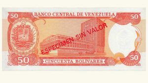 VENEZUELA, 50 Bolívares, Junio-05-1995 S/S8, UNC.  **ESPECIMEN SIN VALOR**