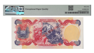 VENEZUELA, 100 Bolívares, Enero-29-1980, PMG66-EPQ.  **ESPECIMEN SIN VALOR**