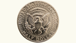 EE.UU., 1/2 Dollar, 1971 D, AU+.  **J. F. KENNEDY**