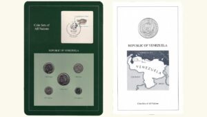 VENEZUELA, Set de 5 Monedas 0,25, 0,50, 1, 2, 5, 1992.  **EN ESTUCHE DE LA W.W.F.**