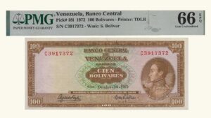 VENEZUELA, 100 Bolívares, Octubre-24-1972, Serie C7, PMG66-EPQ.