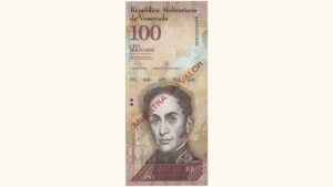 VENEZUELA, 100 Bolívares Fuertes, Octubre-29-2013, Serie AA8, UNC.  **MUESTRA SIN VALOR**