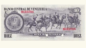 VENEZUELA, 10 Bolívares, Enero-29-1980, Serie A8, UNC.  **MUESTRA / CONMEMORATIVO**