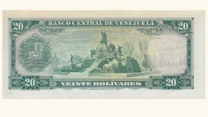 VENEZUELA, 20 Bolívares, Enero-29-1974, Serie A8, AU+
