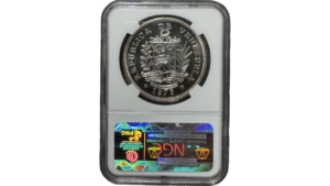 VENEZUELA, 25 Bolívares, 1975, NGC MS67.  **JAGUAR**
