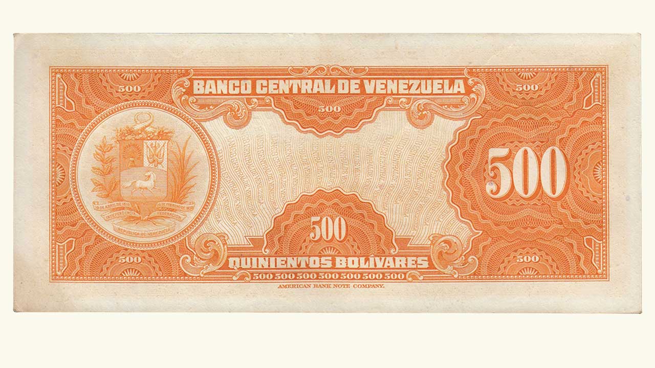 VENEZUELA, 500 Bolívares, Mayo-29-1958, Serie B7, XF+/AU. **CANARIO ...