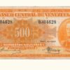 EE.UU. DE VENEZUELA, 500 Bolívares, Septiembre-4-1947, Serie B6, VF+  **CANARIO**