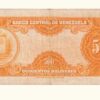 EE.UU. DE VENEZUELA, 500 Bolívares, Septiembre-4-1947, Serie B6, VF+  **CANARIO** - Imagen 2