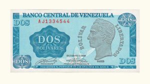 VENEZUELA, 2 Bolívares, Octubre-5-1989, Serie AJ7, UNC.  **TINOQUITO**