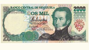 VENEZUELA, 2.000 Bolívares, Mayo-12-1994, Serie A8, UNC.  **MUESTRA**
