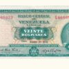 VENEZUELA, 20 Bolívares, Enero-27-1970, Serie Q7, VF+