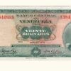 VENEZUELA, 20 Bolívares, Abril-11-1972, Serie Y7, XF+