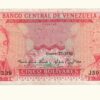 VENEZUELA, 5 Bolívares, Enero-27-1970, Serie J7, VF.